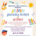 Sbírka školních potřeb - pořádá MČ Praha 12